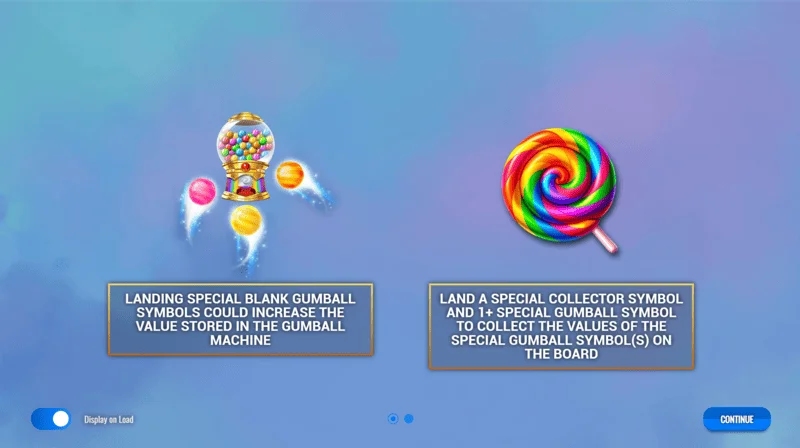 Sweet Candy Cash Stash – peamenüü ja slotomängu seaded