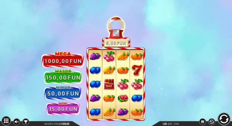 Sweet Candy Cash Stash – mänguekraan rullikute ja juhtnuppudega
